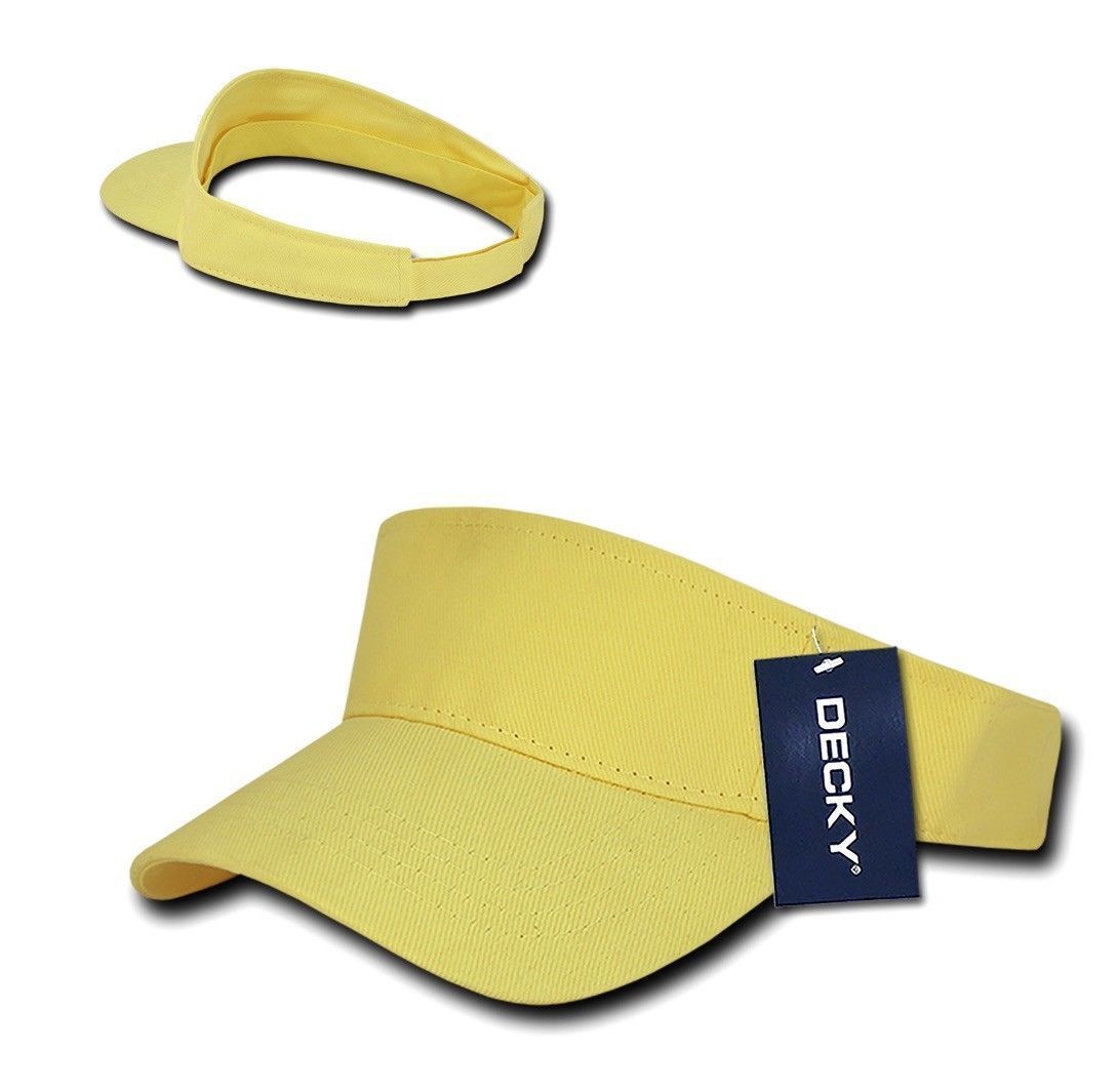Decky Sports Spring Summer Sun Visors Caps Hats Cotton Beach Golf Unisex-Black-