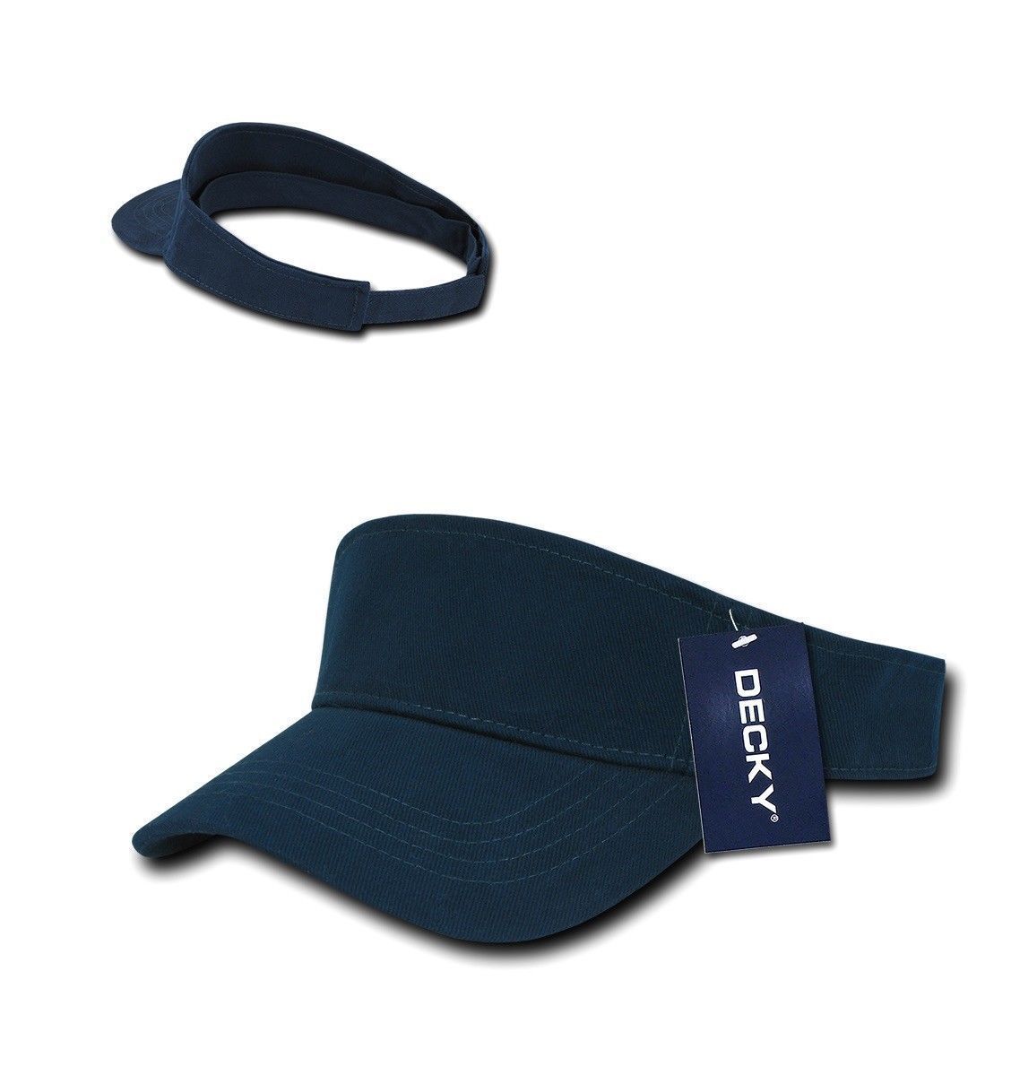 Decky Sports Spring Summer Sun Visors Caps Hats Cotton Beach Golf Unisex-Black-