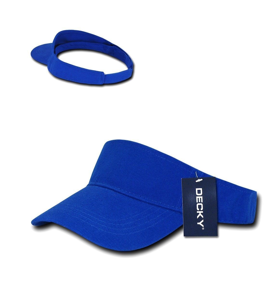 Decky Sports Spring Summer Sun Visors Caps Hats Cotton Beach Golf Unisex-Black-