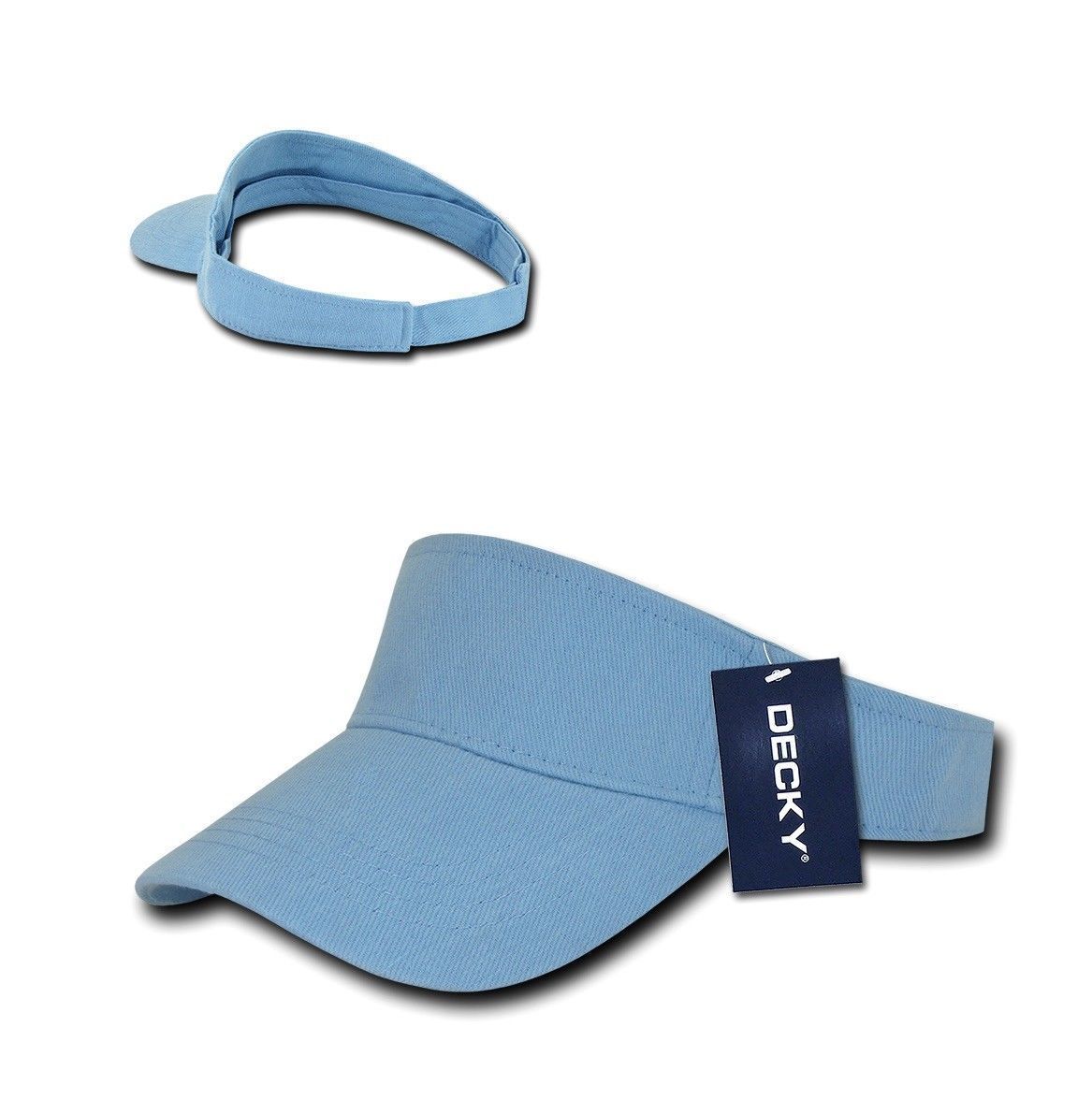 Decky Sports Spring Summer Sun Visors Caps Hats Cotton Beach Golf Unisex-Black-