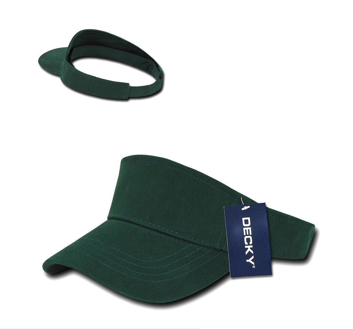 Decky Sports Spring Summer Sun Visors Caps Hats Cotton Beach Golf Unisex-Black-