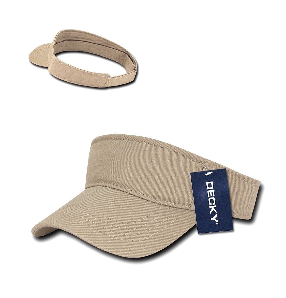 Decky Sports Spring Summer Sun Visors Caps Hats Cotton Beach Golf Unisex-Black-