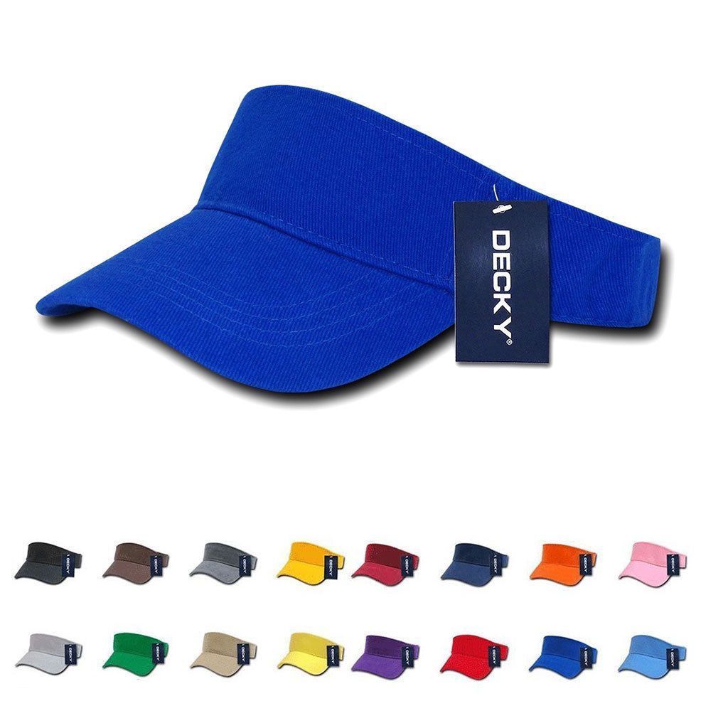 Decky Sports Spring Summer Sun Visors Caps Hats Cotton Beach Golf Unisex-Black-