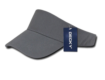 Decky Sports Spring Summer Sun Visors Caps Hats Cotton Beach Golf Unisex-Charcoal-