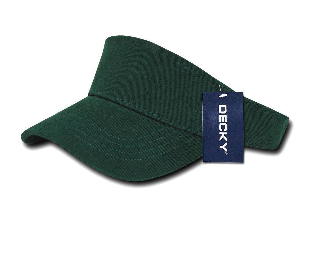 Decky Sports Spring Summer Sun Visors Caps Hats Cotton Beach Golf Unisex-Forest Green-
