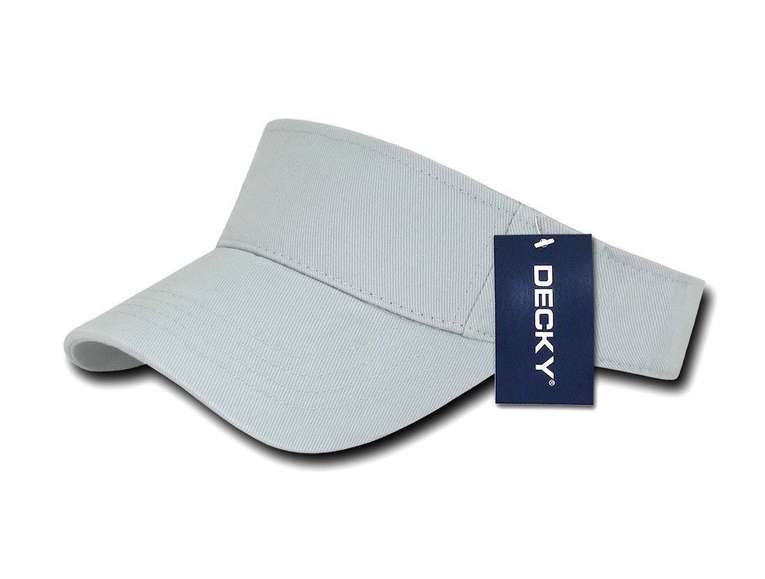 Decky Sports Spring Summer Sun Visors Caps Hats Cotton Beach Golf Unisex-Grey-
