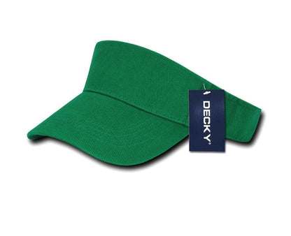 Decky Sports Spring Summer Sun Visors Caps Hats Cotton Beach Golf Unisex-Kelly Green-