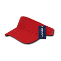 Decky Sports Spring Summer Sun Visors Caps Hats Cotton Beach Golf Unisex-Red-