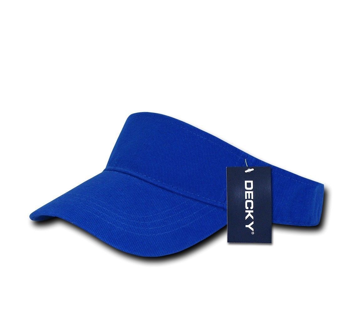 Decky Sports Spring Summer Sun Visors Caps Hats Cotton Beach Golf Unisex-Royal-