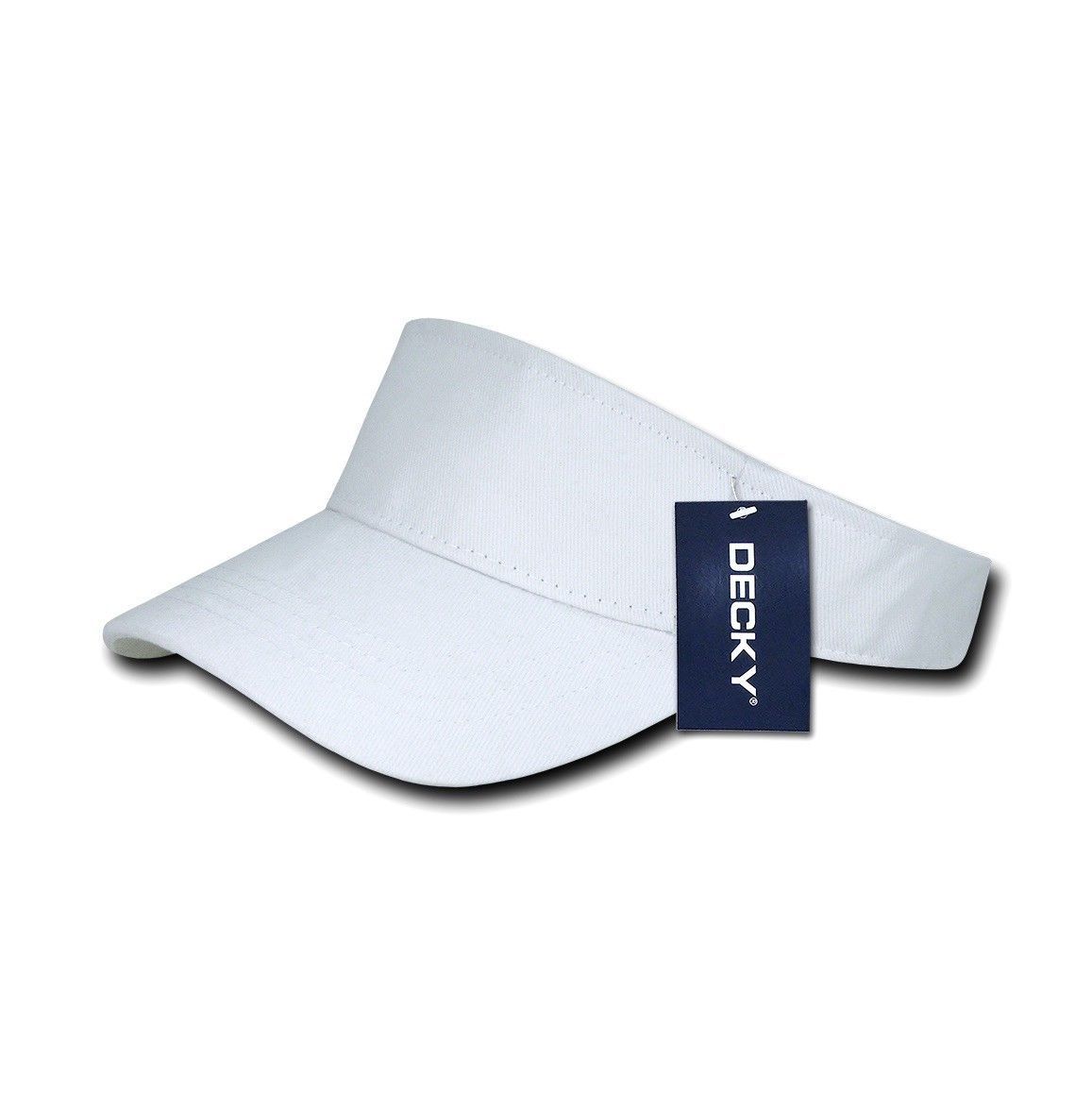 Decky Sports Spring Summer Sun Visors Caps Hats Cotton Beach Golf Unisex-White-