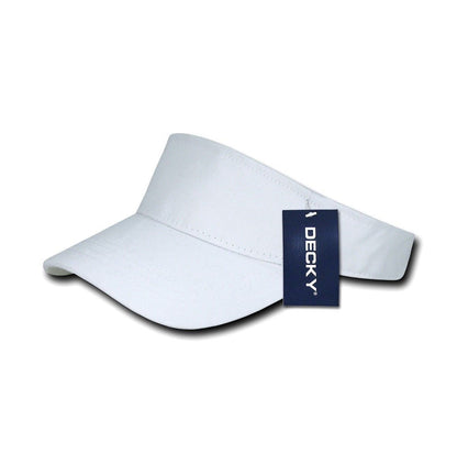 Decky Sports Spring Summer Sun Visors Caps Hats Cotton Beach Golf Unisex-White-