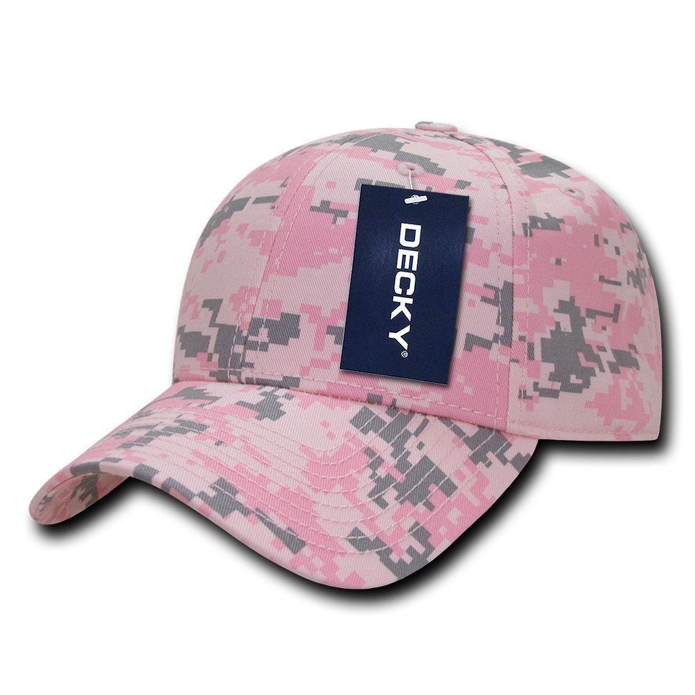 Decky Structured Camouflage Low Crown Pre Curved Bill Dad Caps Hats-ACU-