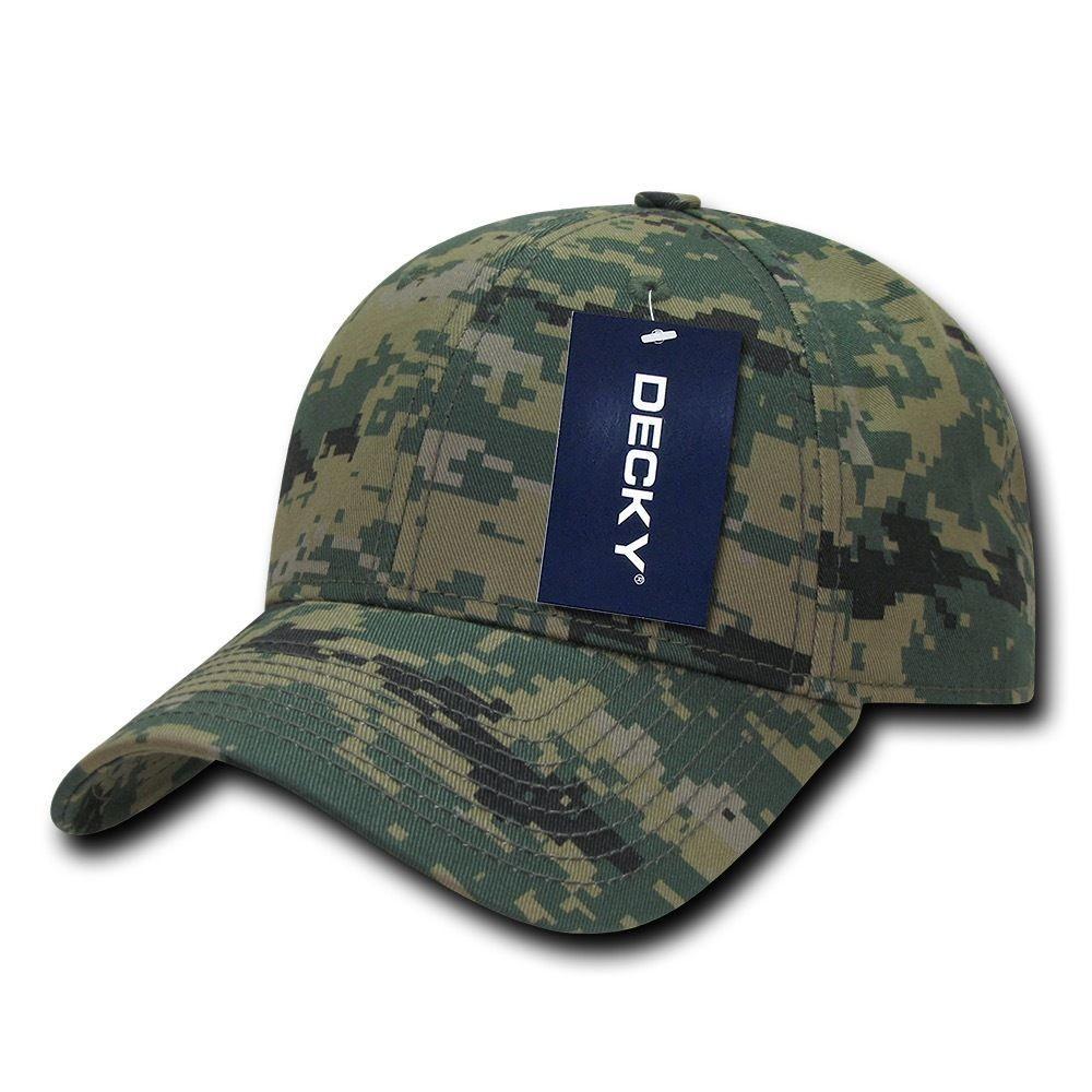 Decky Structured Camouflage Low Crown Pre Curved Bill Dad Caps Hats-ACU-