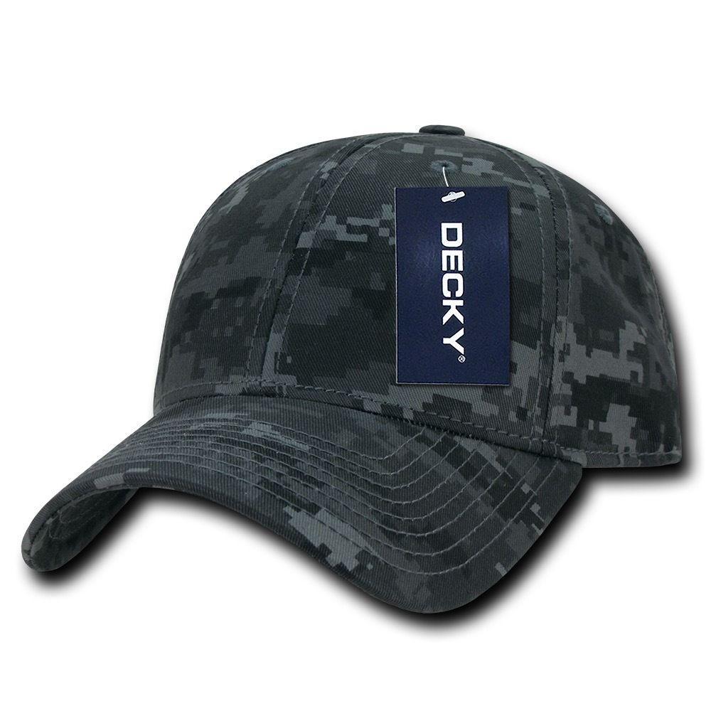 Decky Structured Camouflage Low Crown Pre Curved Bill Dad Caps Hats-ACU-