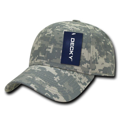 Decky Structured Camouflage Low Crown Pre Curved Bill Dad Caps Hats-ACU-