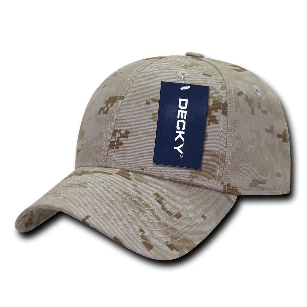 Decky Structured Camouflage Low Crown Pre Curved Bill Dad Caps Hats-ACU-