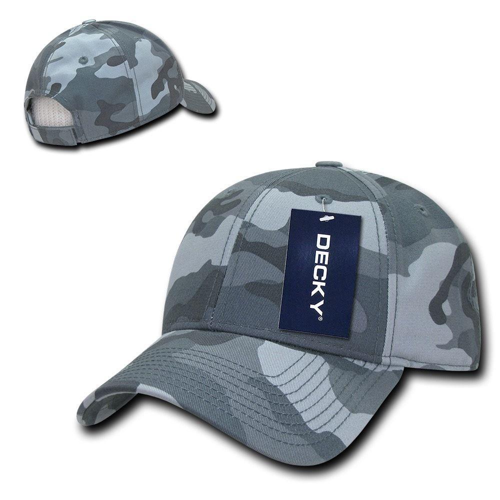 Decky Structured Camouflage Low Crown Pre Curved Bill Dad Caps Hats-ACU-