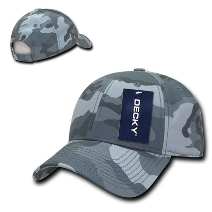 Decky Structured Camouflage Low Crown Pre Curved Bill Dad Caps Hats-ACU-