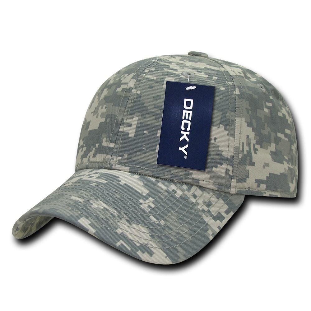 Decky Structured Camouflage Low Crown Pre Curved Bill Dad Caps Hats-ACU-
