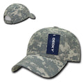 Decky Structured Camouflage Low Crown Pre Curved Bill Dad Caps Hats-ACU-