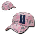 Decky Structured Camouflage Low Crown Pre Curved Bill Dad Caps Hats-PKD-