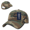 Decky Structured Camouflage Low Crown Pre Curved Bill Dad Caps Hats-WDL-