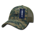 Decky Structured Camouflage Trucker Pre Curved Bill 100% Cotton Caps Hats-MCU-
