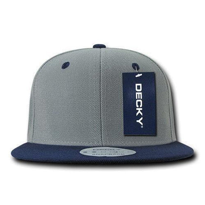 Decky Trendy Flat Bill Snapback Baseball 6 Panel Caps Hats Unisex-350-351-BLACK-
