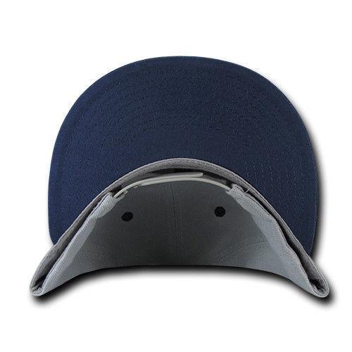 Decky Trendy Flat Bill Snapback Baseball 6 Panel Caps Hats Unisex-350-351-BLACK-