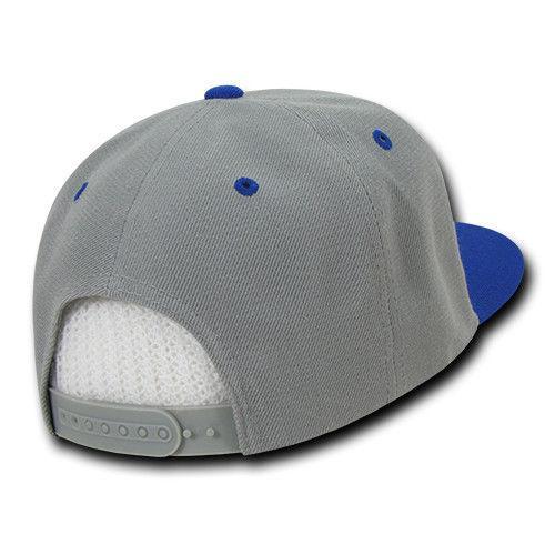 Decky Trendy Flat Bill Snapback Baseball 6 Panel Caps Hats Unisex-350-351-BLACK-