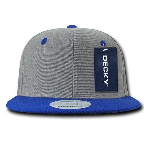 Decky Trendy Flat Bill Snapback Baseball 6 Panel Caps Hats Unisex-350-351-BLACK-