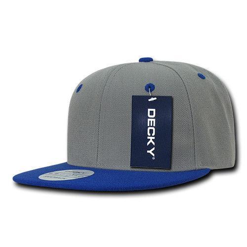Decky Trendy Flat Bill Snapback Baseball 6 Panel Caps Hats Unisex-350-351-BLACK-