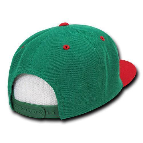 Decky Trendy Flat Bill Snapback Baseball 6 Panel Caps Hats Unisex-350-351-BLACK-