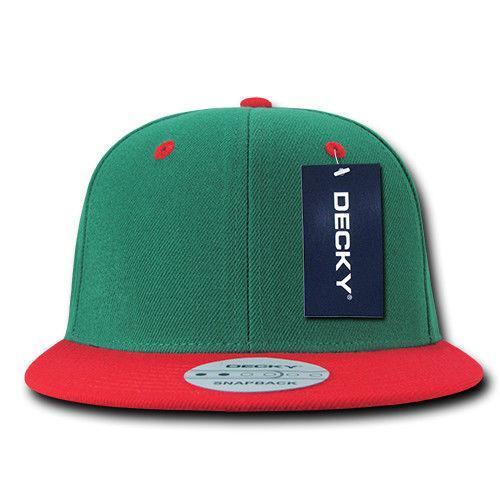 Decky Trendy Flat Bill Snapback Baseball 6 Panel Caps Hats Unisex-350-351-BLACK-