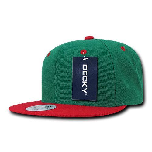 Decky Trendy Flat Bill Snapback Baseball 6 Panel Caps Hats Unisex-350-351-BLACK-