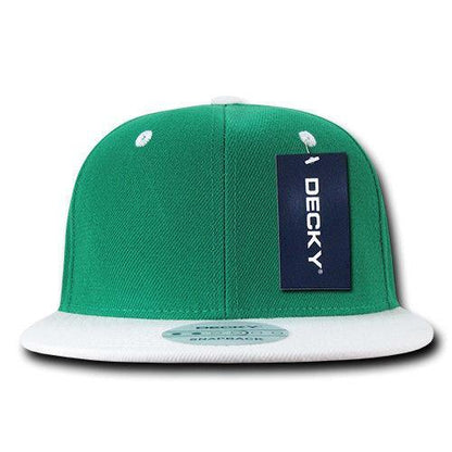 Decky Trendy Flat Bill Snapback Baseball 6 Panel Caps Hats Unisex-350-351-BLACK-