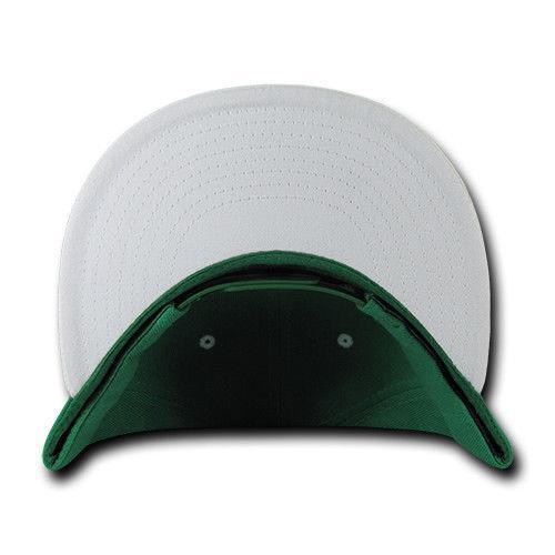 Decky Trendy Flat Bill Snapback Baseball 6 Panel Caps Hats Unisex-350-351-BLACK-