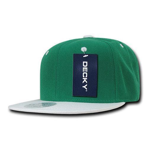 Decky Trendy Flat Bill Snapback Baseball 6 Panel Caps Hats Unisex-350-351-BLACK-