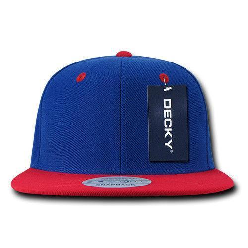 Decky Trendy Flat Bill Snapback Baseball 6 Panel Caps Hats Unisex-350-351-BLACK-