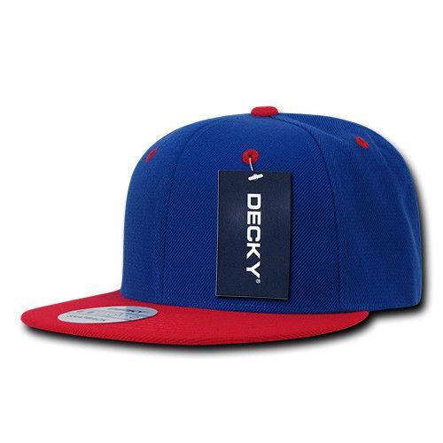Decky Trendy Flat Bill Snapback Baseball 6 Panel Caps Hats Unisex-350-351-BLACK-