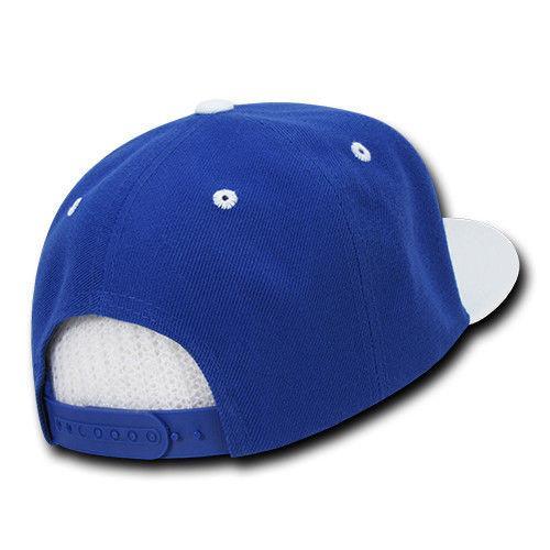 Decky Trendy Flat Bill Snapback Baseball 6 Panel Caps Hats Unisex-350-351-BLACK-