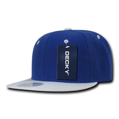 Decky Trendy Flat Bill Snapback Baseball 6 Panel Caps Hats Unisex-350-351-BLACK-