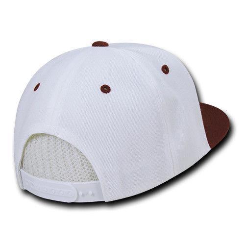 Decky Trendy Flat Bill Snapback Baseball 6 Panel Caps Hats Unisex-350-351-BLACK-