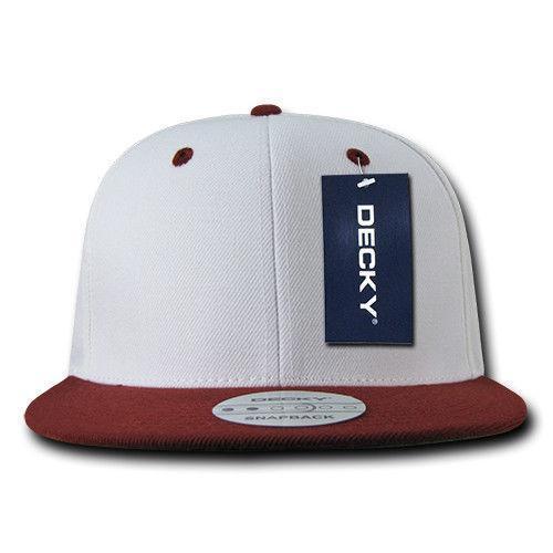 Decky Trendy Flat Bill Snapback Baseball 6 Panel Caps Hats Unisex-350-351-BLACK-