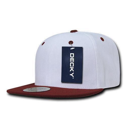 Decky Trendy Flat Bill Snapback Baseball 6 Panel Caps Hats Unisex-350-351-BLACK-
