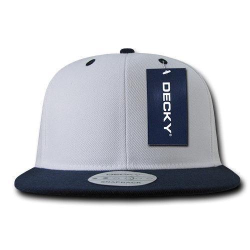 Decky Trendy Flat Bill Snapback Baseball 6 Panel Caps Hats Unisex-350-351-BLACK-
