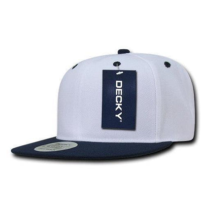 Decky Trendy Flat Bill Snapback Baseball 6 Panel Caps Hats Unisex-350-351-BLACK-