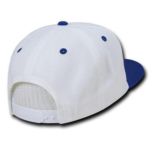 Decky Trendy Flat Bill Snapback Baseball 6 Panel Caps Hats Unisex-350-351-BLACK-