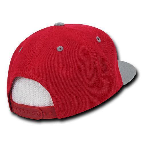 Decky Trendy Flat Bill Snapback Baseball 6 Panel Caps Hats Unisex-350-351-BLACK-