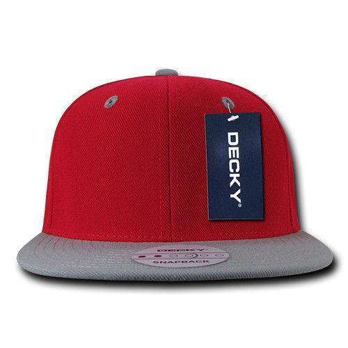 Decky Trendy Flat Bill Snapback Baseball 6 Panel Caps Hats Unisex-350-351-BLACK-